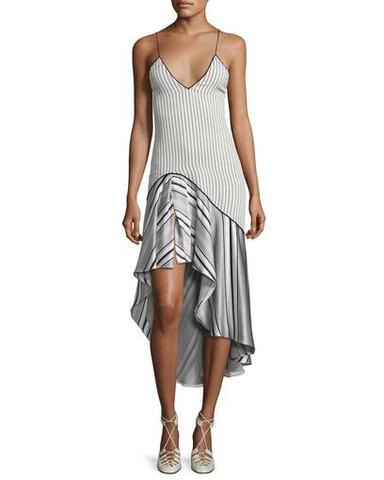 Jonathan Simkhai Striped High Low Dress size 6