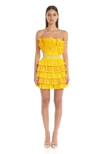 Eliya The Label Josephine Mini Dress Yellow Size S / Au 8