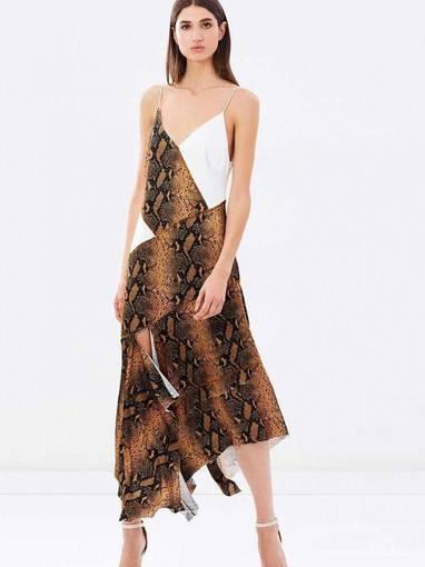 Manning Cartell Copper Python Splice Dress size 10