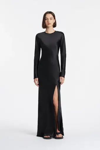 Sir the Label Soleil Long Sleeve Dress Black Size 0/Au 6