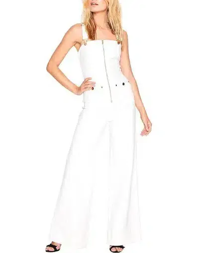 Alice McCall Quincy Jumpsuit Overalls White Size AU 10