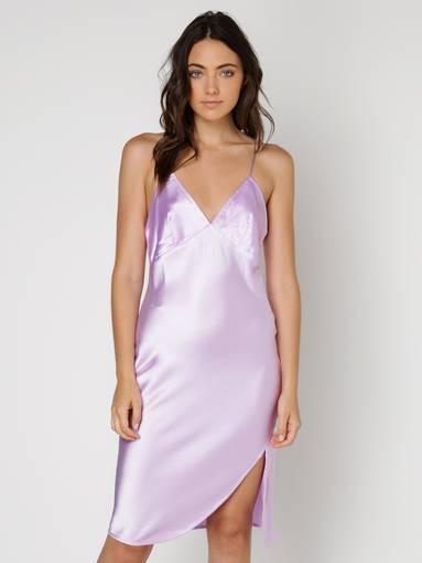Maurie & Eve Satin Slip Lavender Dress Size 10