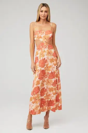 Significant Other Maeve Maxi Dress Scarlet Poppy Floral Size 6