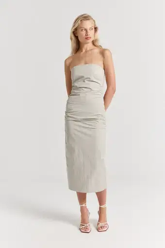 Henne Ilaria Midi Dress in Limestone
Size 10 / M