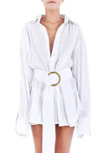Bamba Swim Titan Shirt Dress White Size AU 10 