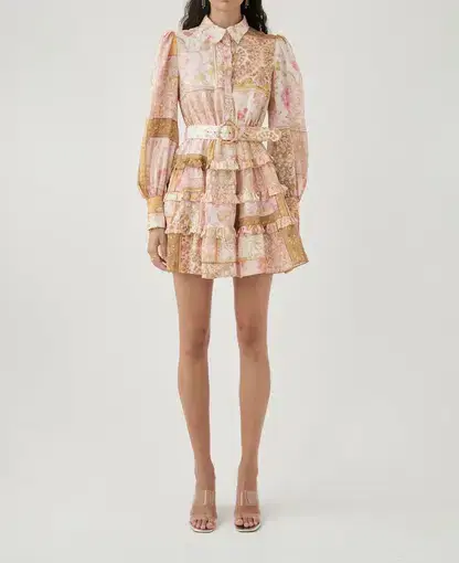 Kate Ford Larissa Layered Mini Dress in Electra Print
Size S / Au 8