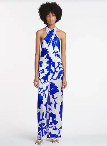 Sir the Label Esme Halter Dress in Merce Abstract Print Size 4 / AU 14