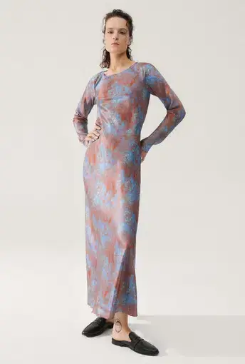 Silk Laundry Sienna Dress Dazed Multi Size AU 8