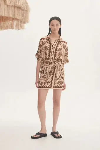 Alemais Tropics Shirt and Sarong Skirt Set Print Size 10/12