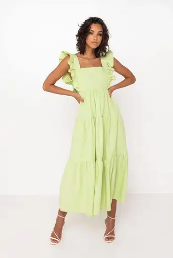 Mossman Seahaze Maxi Dress Green Size 10