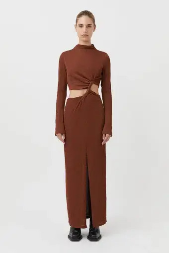 Camilla and Marc Haywood Twisted Dress Brown Size 6