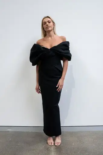 Rachel Gilbert Xavier Gown Black Size 1/AU 8