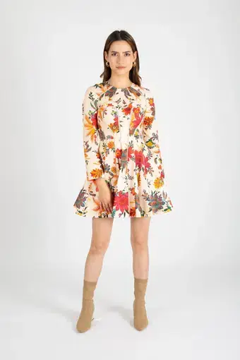 Zimmermann Ginger Fit & Flare Mini Dress Floral Size 0 / AU 8