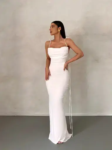 Melani The Label Jiani Gown White Size XS / AU 6