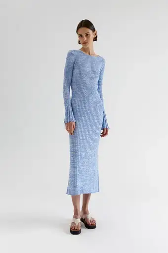 Friends with Frank Cleo Midi Dress in Spacedyed Blue
Size M / Au 10