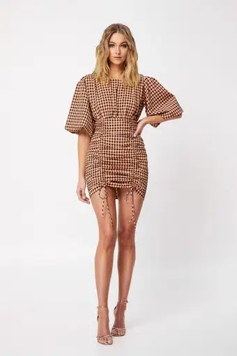 Mossman The Checked Out Mini Dress Print Size 10