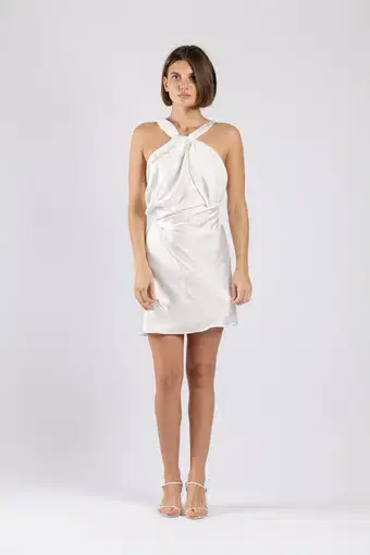 One Fell Swoop Audrey Mini Dress in Coco White Size 10