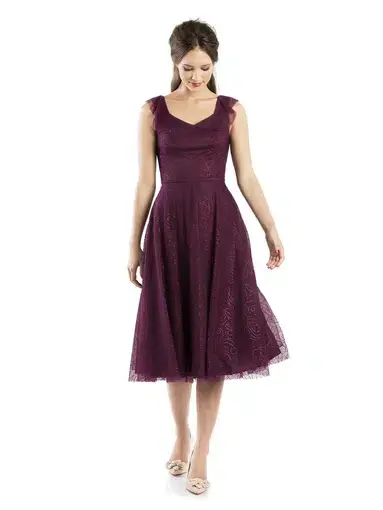 Review Shimmer Dress Purple Size 8