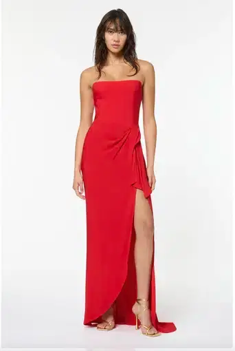 Manning Cartell Asymmetrical Games Strapless Gown Scarlet Size 8 / S