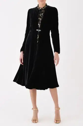 Libelula Dulwich Velvet Coat Black Size 8
