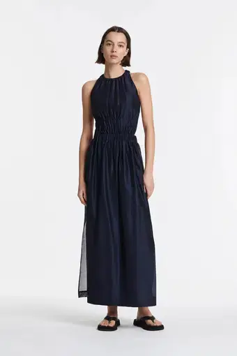 Sir The Label Franc Cross Back Gown Navy Size 0/Au 6