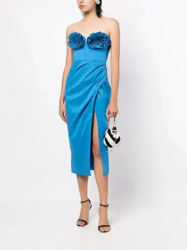 Rachel Gilbert Romy Dress Blue Size AU 10