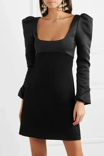 Ellery Heritage Faille Mini Dress Black Size AU 6