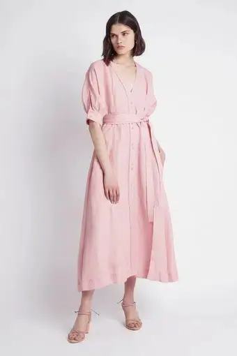 Aje Ennoble Dress Pink Size L/Au 14