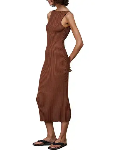 Bec & Bridge Deja Vu Midi Dress Chocolate Brown Size 6