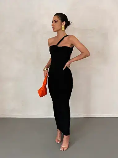 Melani the Label Melina Midi Dress in Black Size M / Au 10