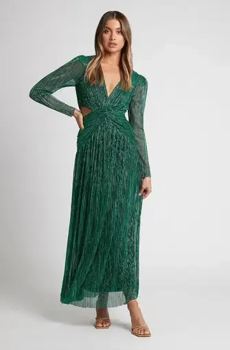 Sheike Millenium Gown Dress Green Size 8