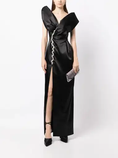Rachel Gilbert Vivi Gown Black Size AU 8