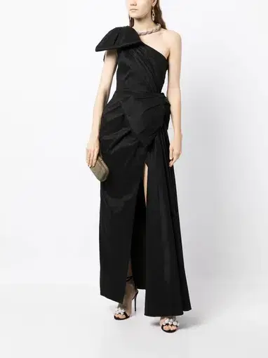 Rachel Gilbert Fauve Gown Black Size 12