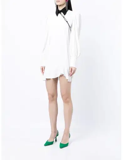 De La Vali Martini Long Sleeve Mini Dress White Size 10