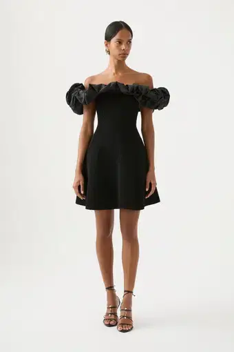 Aje Eldora Mini Dress Black Size 8