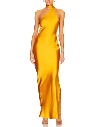 Khanums X Revolve Kara Pearl Trim Maxi Dress in Yellow Size 8