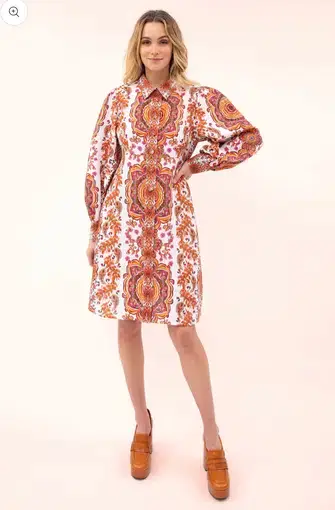 Kachel Dominique Mini Dress in Cloud Dreams Print
Size 10