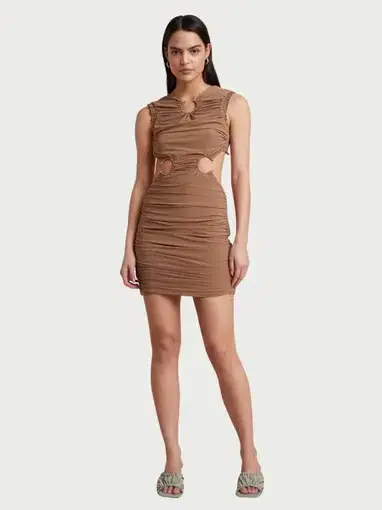 Bec and Bridge Sepia Vixen Mini Dress Brown Size 10