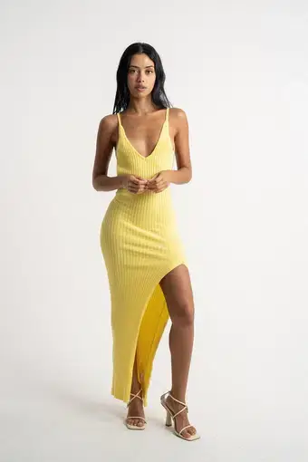 Isabelle Quinn Millie Maxi Dress Yellow Size 10 