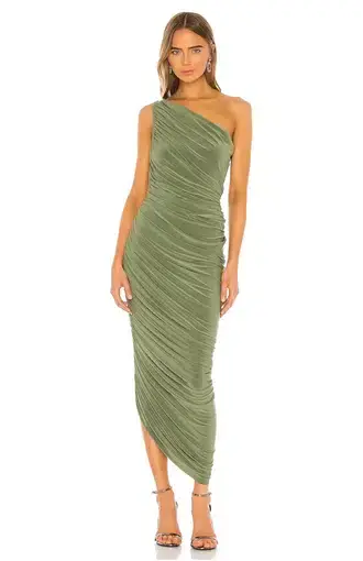 Norma Kamali Diana Gown in Celadon Green Size XL/AU 14