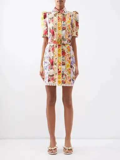 Zimmermann Wonderland Floral Shirt Dress Multi Size 1 / AU 10