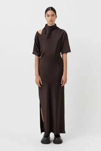Camilla and Marc Sorrell Maxi Dress Chocolate Brown Size 8
