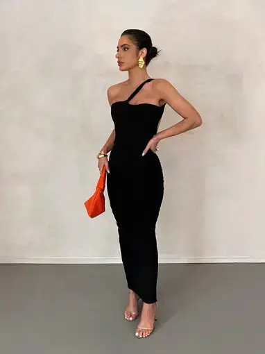 Melani the Label Melina Dress Black Size 8
