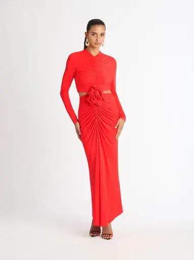 Sheike Signature Maxi Dress Red Size 6