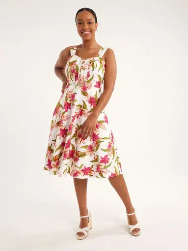 Review Club Tropicana Prom Dress Floral Size AU 16