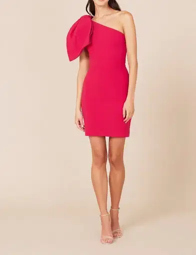 Rebecca Vallance Hamptons Bow Mini Dress Berry Size 4