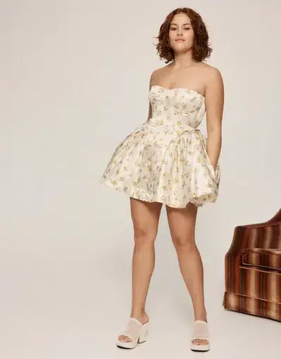 Alemais Bea Corset Mini Dress In Ivory Ladies Size 14 