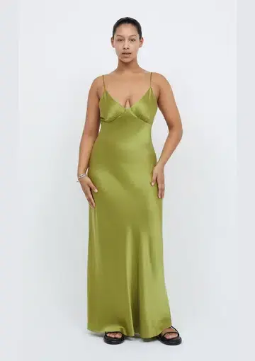 Bec & Bridge Amber V Maxi Dress Green Size 6 / XS