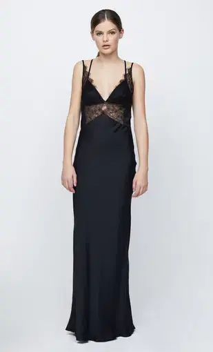 Bec & Bridge Lucille Lace Maxi Dress Black Size 12