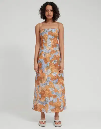 Tojha Poppy Midi Dress Desert Floral Size 6